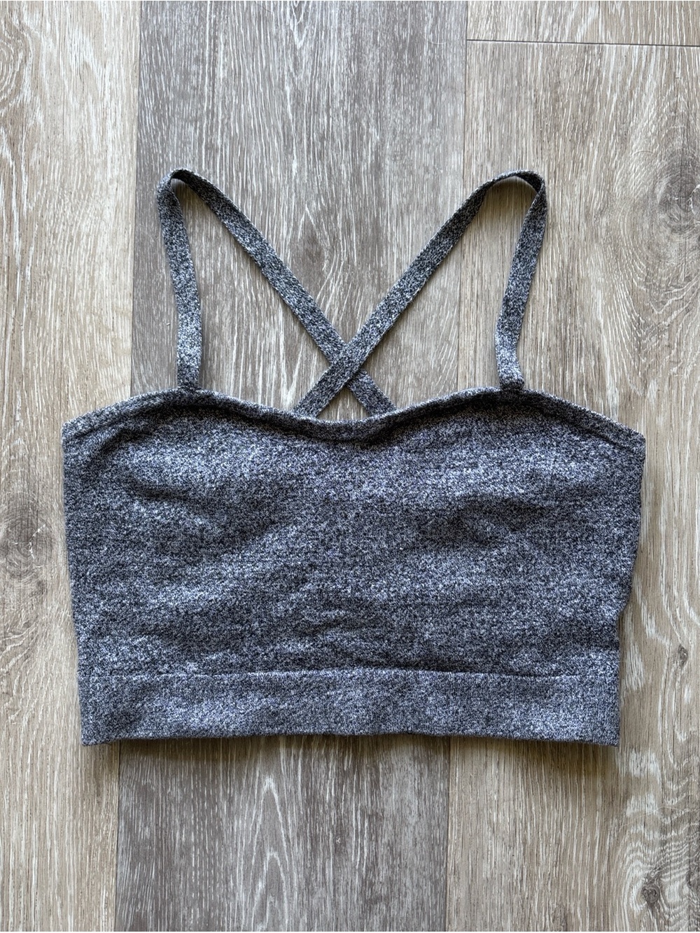 American Apparel Grey Knit Crop Top Size S